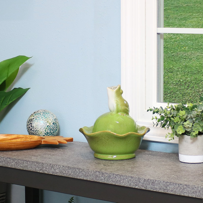 ceramic frog water fountain
